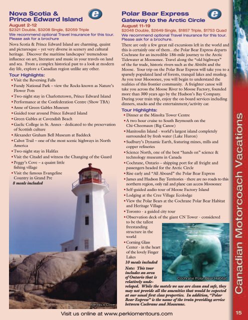 view our 2012 Vacation Guide - Bus Tours