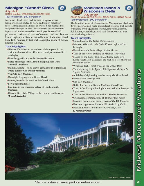 view our 2012 Vacation Guide - Bus Tours