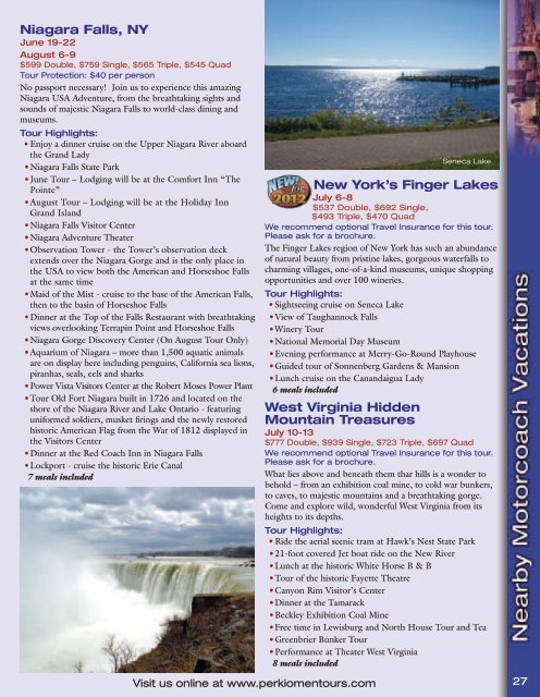 view our 2012 Vacation Guide - Bus Tours