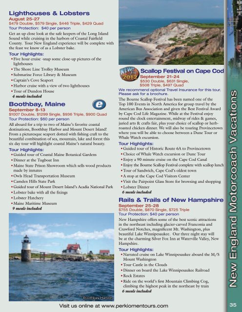 view our 2012 Vacation Guide - Bus Tours