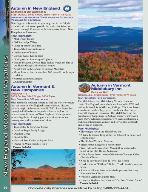 view our 2012 Vacation Guide - Bus Tours