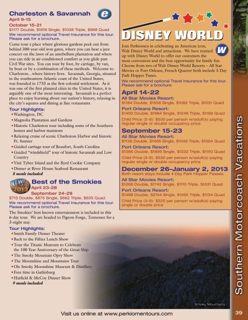 view our 2012 Vacation Guide - Bus Tours