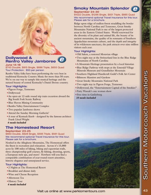 view our 2012 Vacation Guide - Bus Tours