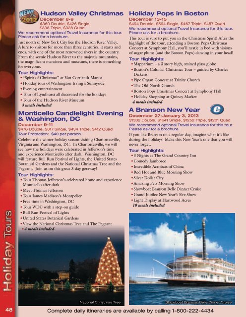 view our 2012 Vacation Guide - Bus Tours