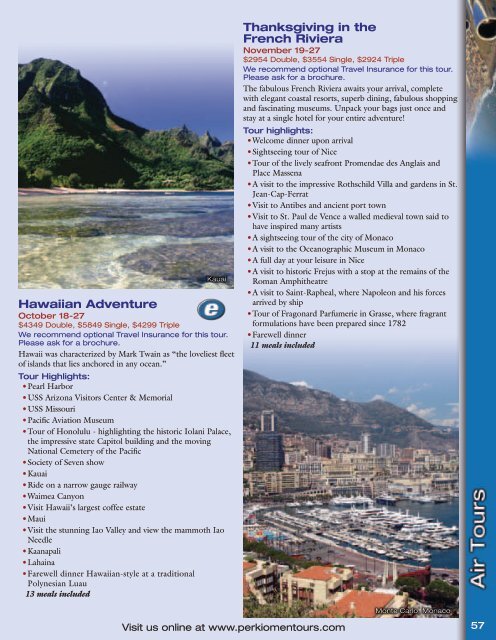 view our 2012 Vacation Guide - Bus Tours