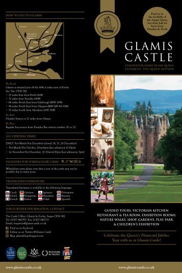 2012 information leaflet - Glamis Castle