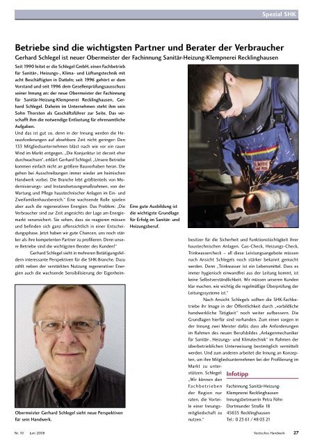 Vestisches Handwerk - Das Magazin der Kreishandwerkerschaft ...