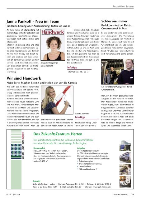 Vestisches Handwerk - Das Magazin der Kreishandwerkerschaft ...