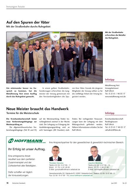 Vestisches Handwerk - Das Magazin der Kreishandwerkerschaft ...