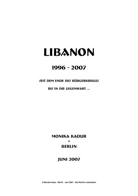 Libanon Pro Asyl