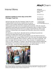 AlzChem exhibits for three days at the 2012 Chiemgau Trade Fair