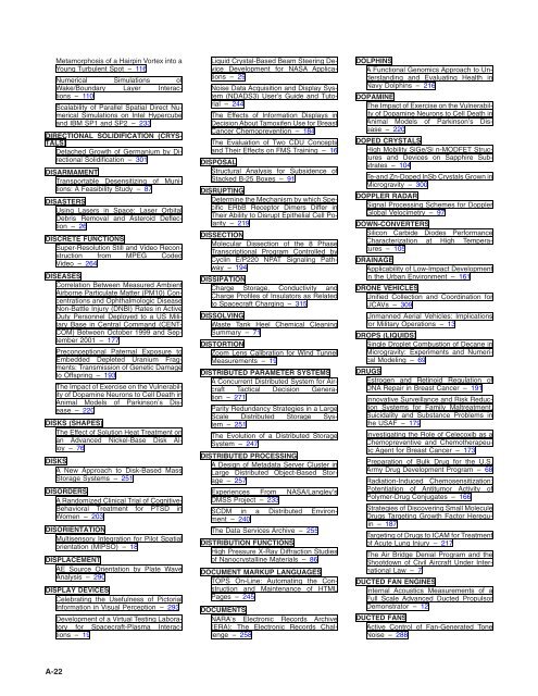 NASA Scientific and Technical Aerospace Reports