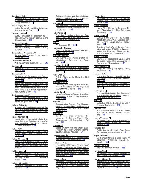 NASA Scientific and Technical Aerospace Reports