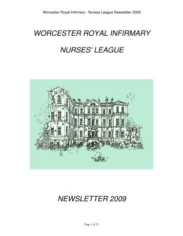 Noah's Ark Trust - Worcester Royal Infirmary Nurses League