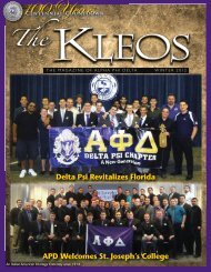 Kleos summer 05 - Alpha Phi Delta Foundation