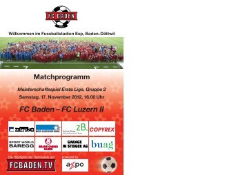 Matchprogramm - FC Baden