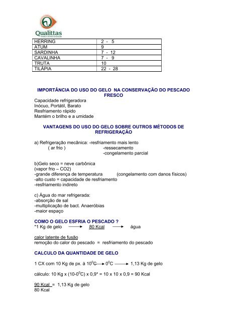 TECNOLOGIA E INSPEÇÃO DE PESCADO E ... - Infinity Foods