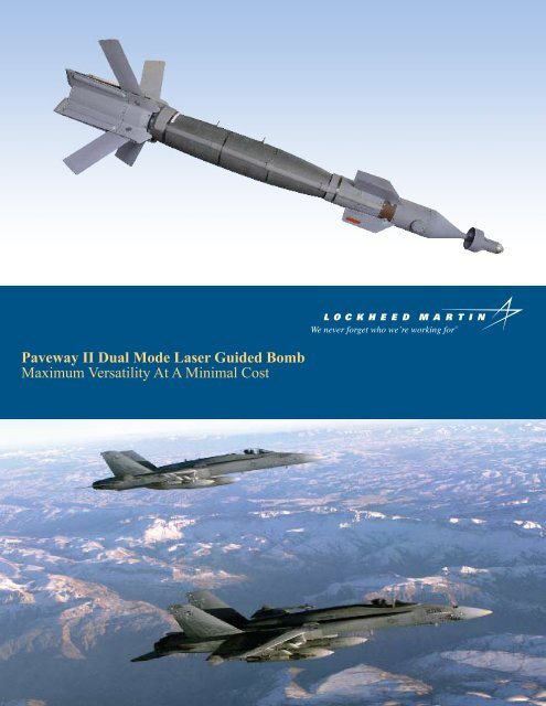 Paveway II Dual Mode Laser Guided Bomb ... - Lockheed Martin
