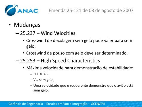 Certificação para Voo em Condições de Formação de Gelo - Anac