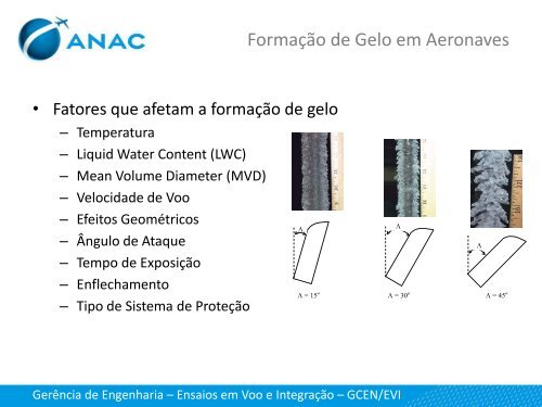 Certificação para Voo em Condições de Formação de Gelo - Anac