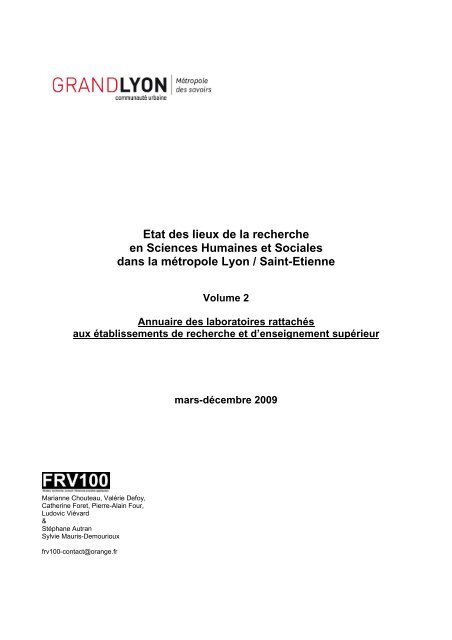 Etat Des Lieux De La Recherche En Sciences Humaines Millenaire 3