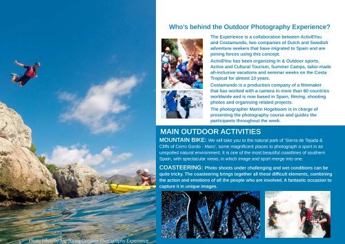 Outdoor photography Experience week