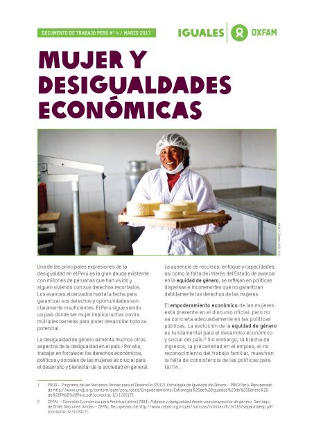 MUJER Y DESIGUALDADES ECONÓMICAS