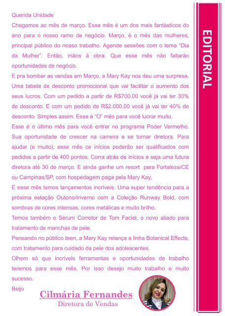 Jornal da Unidade Brilho Rosa. Edição: março, 2017