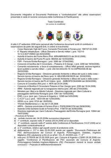 Testo coordinato - Comune di Argenta