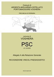 ricognizione beni paesaggistici - Comune di Voghiera