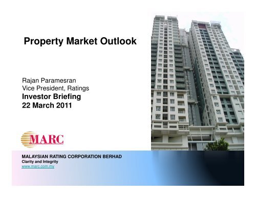 Property Market Outlook Malaysian Rating Corporation Berhad