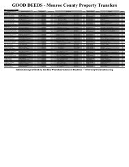 GOOD DEEDS - Monroe County Property Transfers
