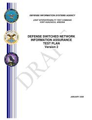 DEFENSE SWITCHED NETWORK INFORMATION ASSURANCE ...