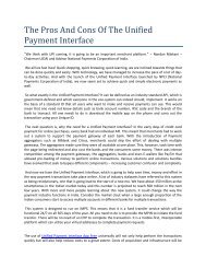 The Pros And Cons Of The Unified Payment Interface