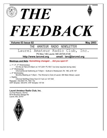 The Feedback - Laurel Amateur Radio Club