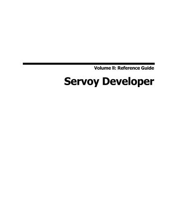 Contents - Servoy