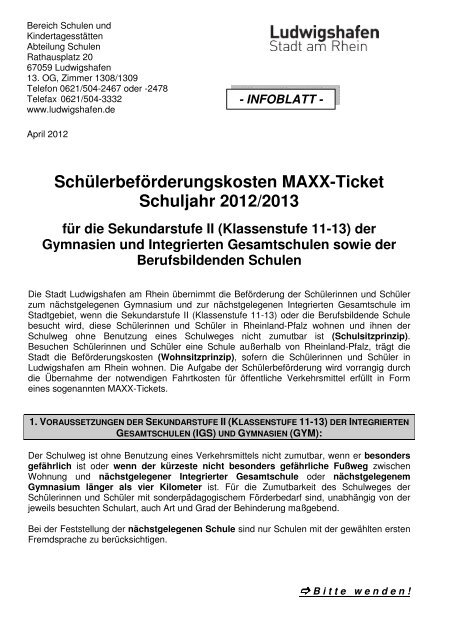 Antrag- und Infoblatt IGS GYM BBS Sek II 2012 2013 - Stadt ...