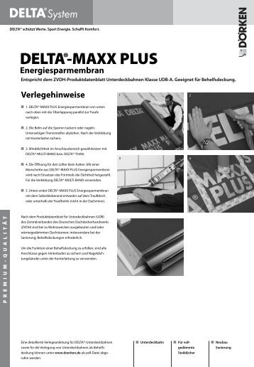 Verlegehinweise und Ausschreibungstexte DELTA®-MAXX PLUS ...