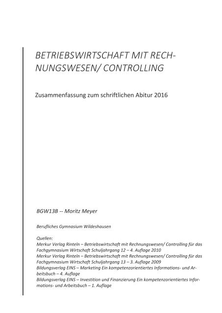 Brc Zusammenfassung Abitur 2017