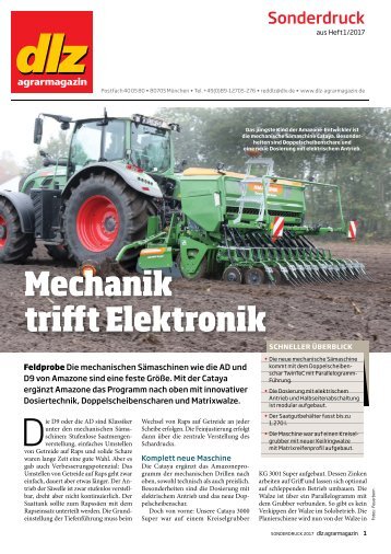 Mechanik trifft Elektronik - Die mechanische Sämaschine Cataya.