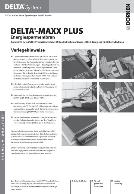 Verlegehinweise und Ausschreibungstexte DELTA®-MAXX PLUS ...