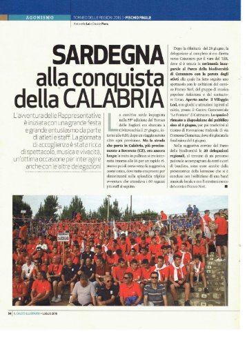 Calcio Illustrato n.178 - Luglio 2016 - Ed.Sardegna - Torneo delle Regioni 2016