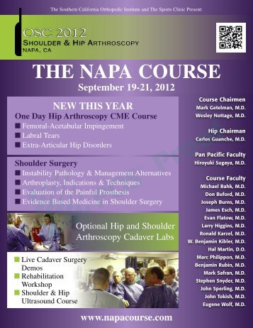 THE NAPA COURSE - Orthopedic Surgery Controversies 2012