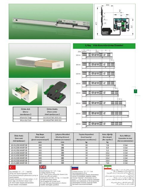 ARRAY Furniture Telescopic Slides