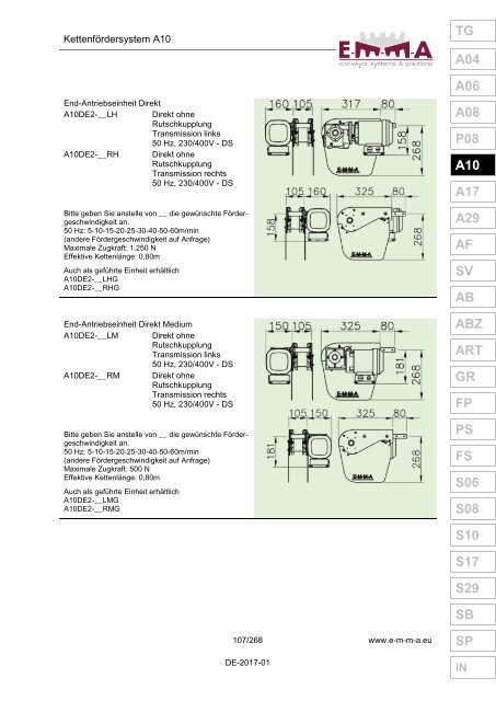 E-M-M-A Komponentenkatalog