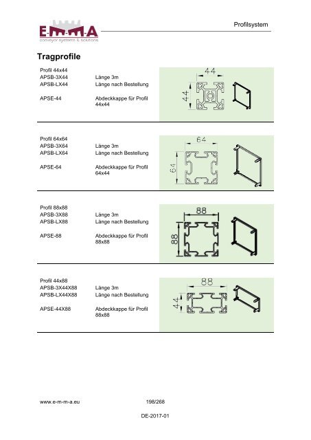 E-M-M-A Komponentenkatalog