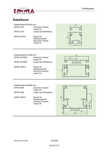 E-M-M-A Komponentenkatalog