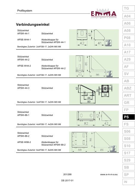 E-M-M-A Komponentenkatalog