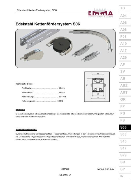 E-M-M-A Komponentenkatalog