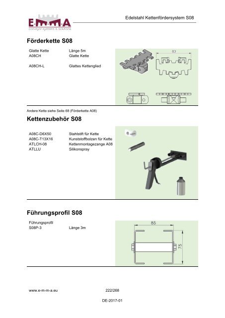 E-M-M-A Komponentenkatalog